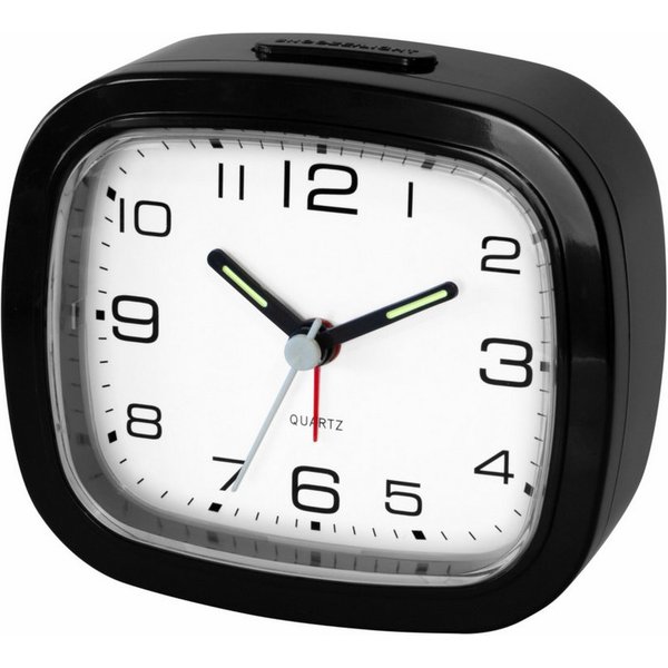 Miraval Quarzwecker Analoger Wecker Schwarz Snooze, Beleuchtung & geräuscharm