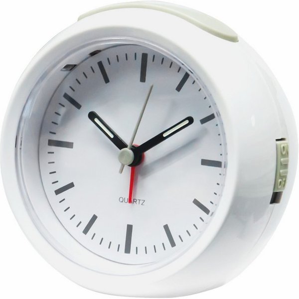 Miraval Quarzwecker Analoger Wecker Weiß Snooze, Beleuchtung & geräuscharm