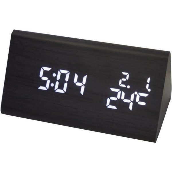 Miraval Uhr Digitale Tischuhr Holz mit USB