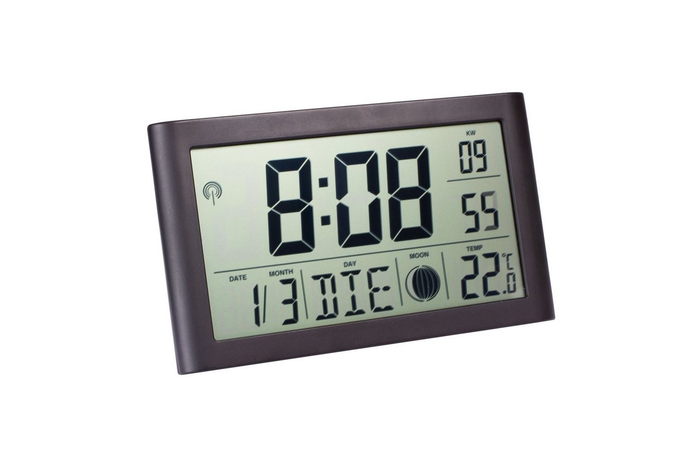Miraval Wanduhr Digitale LCD Tischfunkuhr mit + Temperaturanzeige – Bild 2 von 5