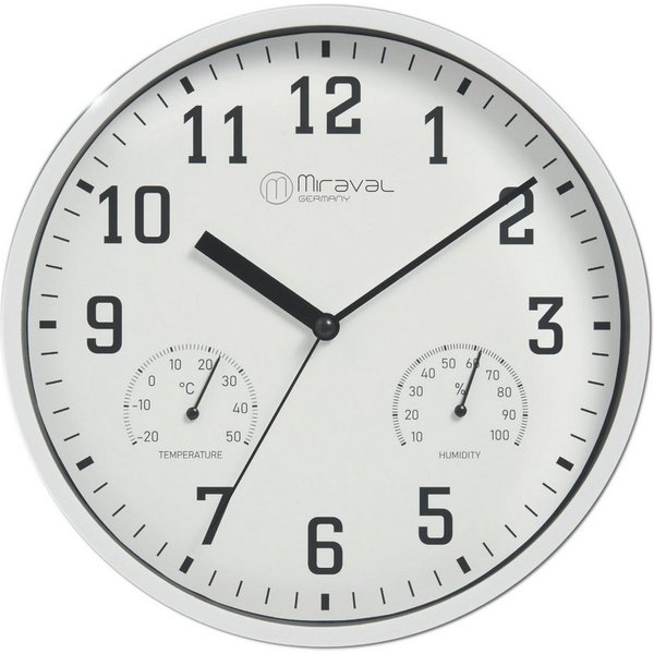 Miraval Wanduhr Wanduhr Thermometer Hygrometer