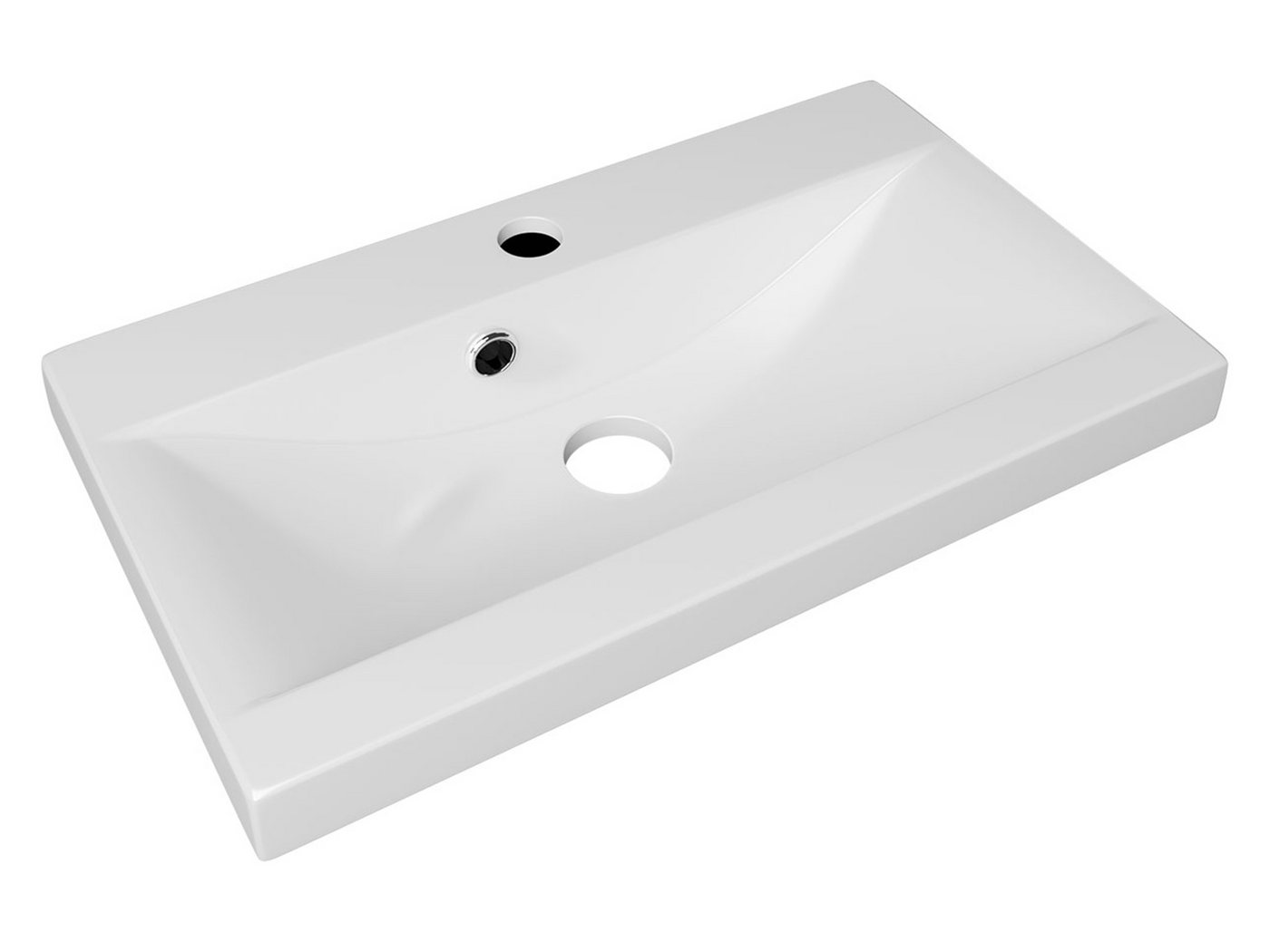 MIRJAN24 Badmöbel-Set Madrit II, (5er-Set, Waschbeckenschrank, 2x Hochschrank, Spiegelschrank, Waschbecken), mit Siphon, LED-Beleuchtung als Option – Bild 5 von 5