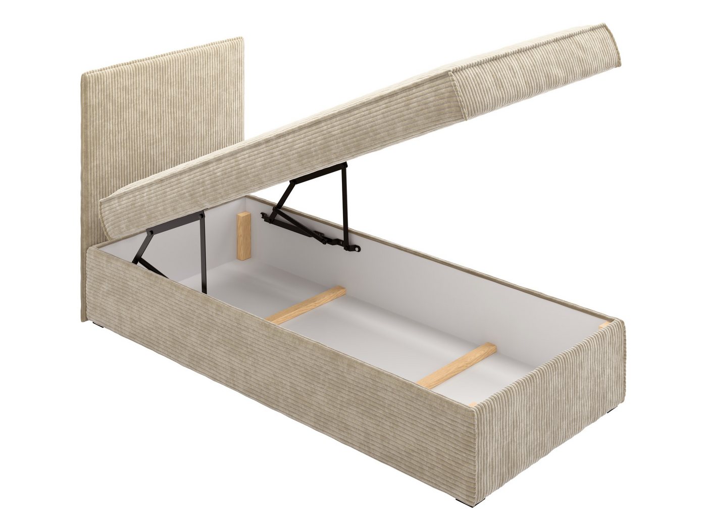 MIRJAN24 Boxspringbett Posi Cord (mit Bettkasten, Gepolstert Kopfteil), 205x92x91 cm – Bild 3 von 5