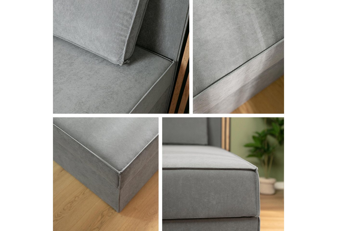 MIRJAN24 Boxspringbett Posi Cord (mit Bettkasten, Gepolstert Kopfteil), 205x92x91 cm – Bild 4 von 5