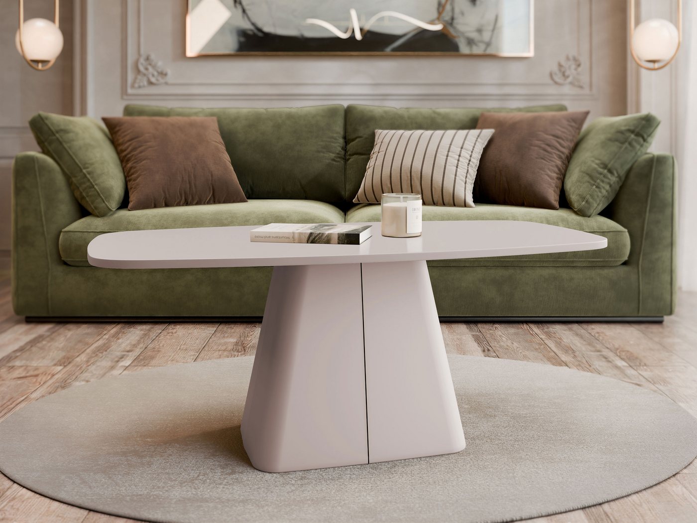 MIRJAN24 Couchtisch Noa Cashmere, Basis aus Stahl, 120x60x48 cm – Bild 2 von 4