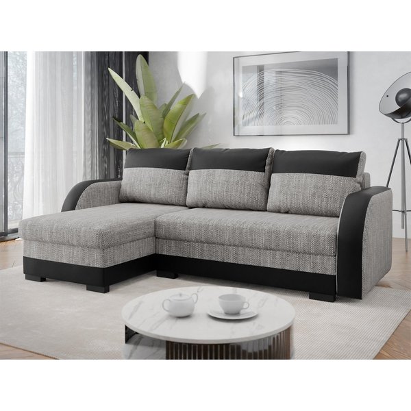 MIRJAN24 Ecksofa Jozef, mit Bettkasten und Schlaffunktion, inkl. Kissen Set, L-Form