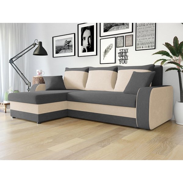 MIRJAN24 Ecksofa Kris, mit Schlaffunktion und zwei Bettkasten, L-Form mit Kissen-Set, L: 238 cm