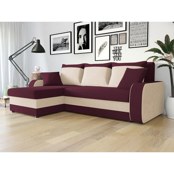 MIRJAN24 Ecksofa Kris, mit Schlaffunktion und zwei Bettkasten, L-Form mit Kissen-Set, L: 238 cm