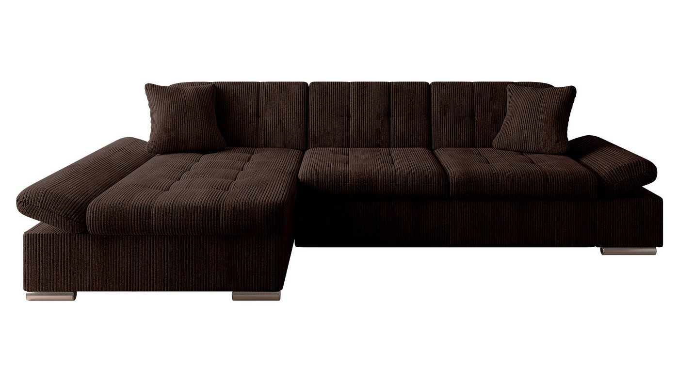 MIRJAN24 Ecksofa Malwi Cord, mit Schlaffunktion und Bettkasten, mit Regulierbare Armlehnen, L-Form – Bild 2 von 5