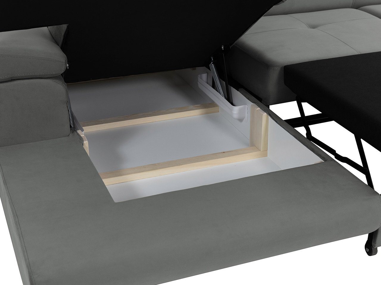 MIRJAN24 Ecksofa Torezio Mini Cord, mit Bettkasten und Schlaffunktion, Einstellbare Kopfstützen, 280x170x70-90 cm – Bild 5 von 5