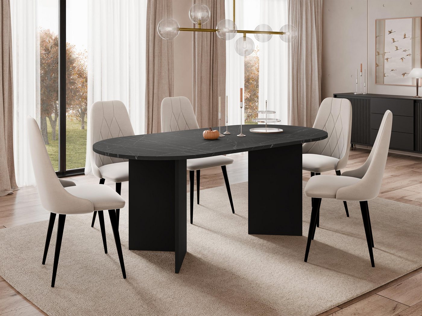 MIRJAN24 Esstisch Gelizo 22 mm, 185x90x75 cm – Bild 2 von 5