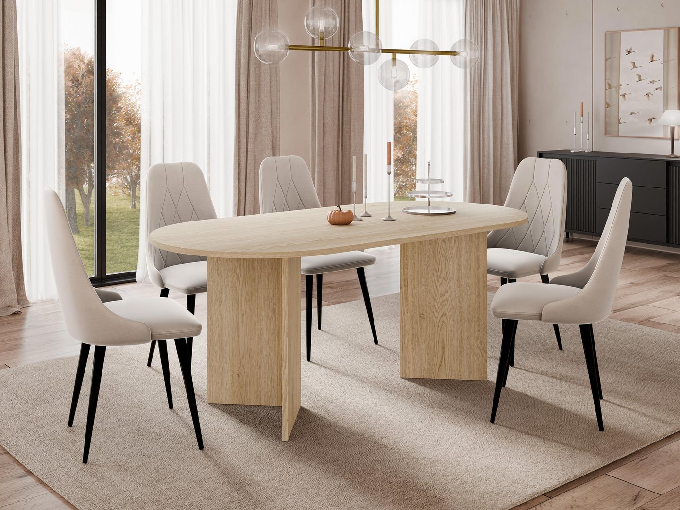 MIRJAN24 Esstisch Gelizo 22 mm, 185x90x75 cm – Bild 2 von 5