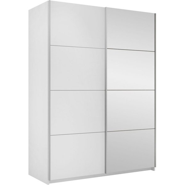 MIRJAN24 Kleiderschrank Atalio 150 (mit zwei Schiebetüren) Frontspiegel, Kleiderstange, Metallgriffe