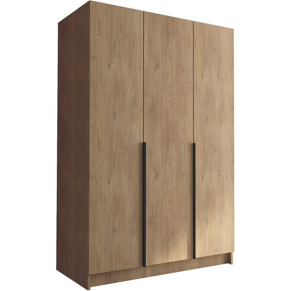 MIRJAN24 Kleiderschrank Calia I (mit drei Drehtüren) Kleiderstange, Metallgriffe
