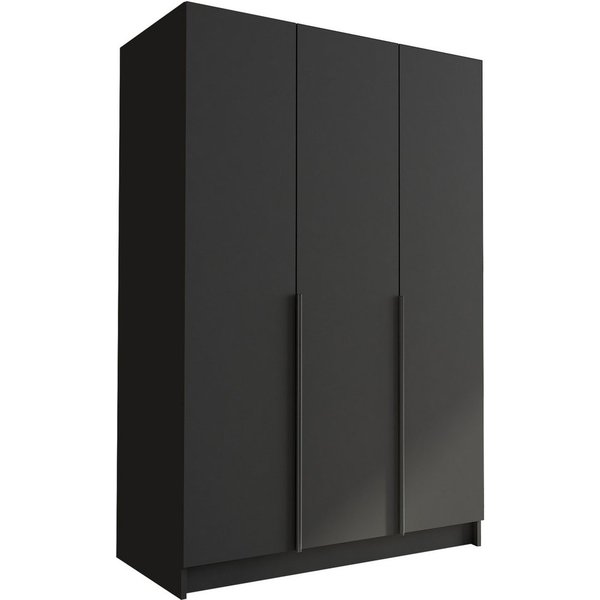 MIRJAN24 Kleiderschrank Calia I (mit drei Drehtüren) Kleiderstange, Metallgriffe