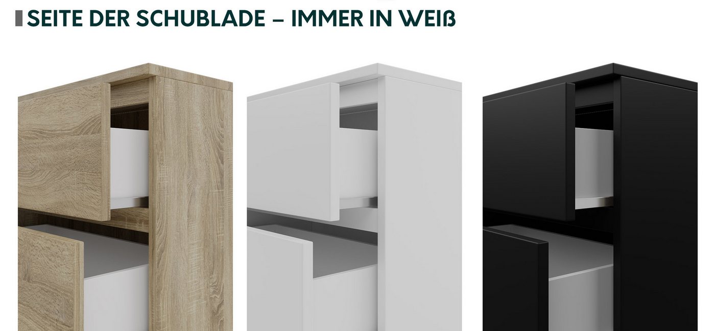 MIRJAN24 Kommode Malwa M5 (mit 5 Schubladen), grifflose Öffnungssystem, geräumiger Schubladen – Bild 5 von 5