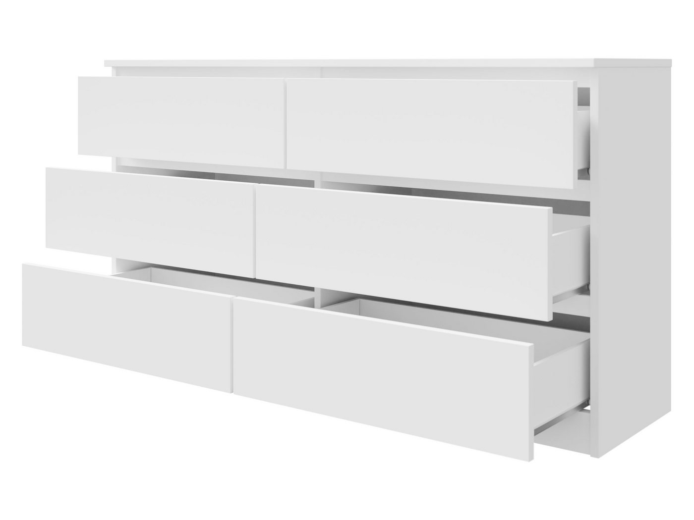 MIRJAN24 Kommode Malwa M6 140 (mit 6 Schubladen), grifflose Öffnungssystem, geräumiger Schubladen – Bild 3 von 5