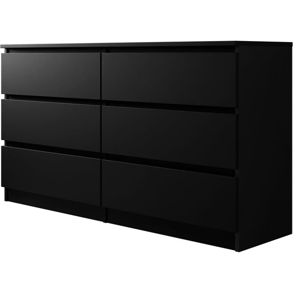 MIRJAN24 Kommode Malwa M6 140 (mit 6 Schubladen), grifflose Öffnungssystem, geräumiger Schubladen