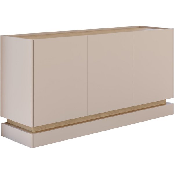 MIRJAN24 Kommode Zarpant K160 3D (mit drei Drehtüren), 160x37x75 cm, gedämpftem Schließsystem
