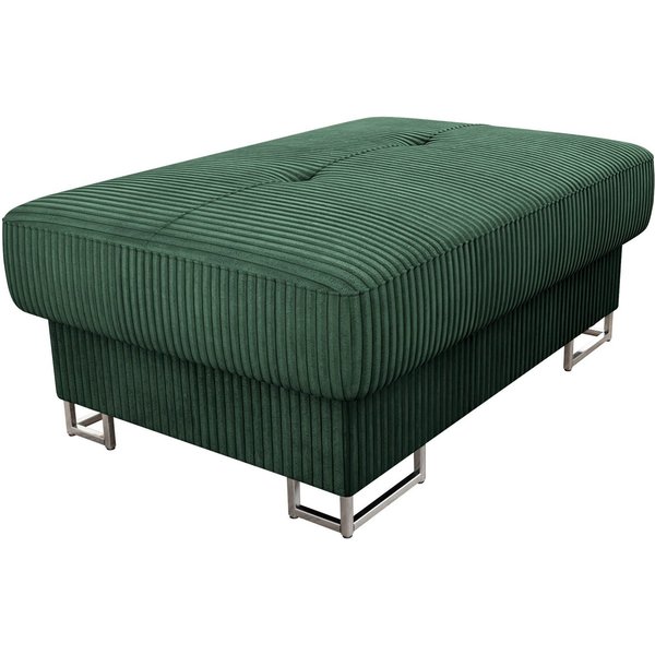 MIRJAN24 Polsterhocker Cotere Cord, 104x67x42 cm, Metallfüße in der Farbe Silber (Höhe: 9 cm)