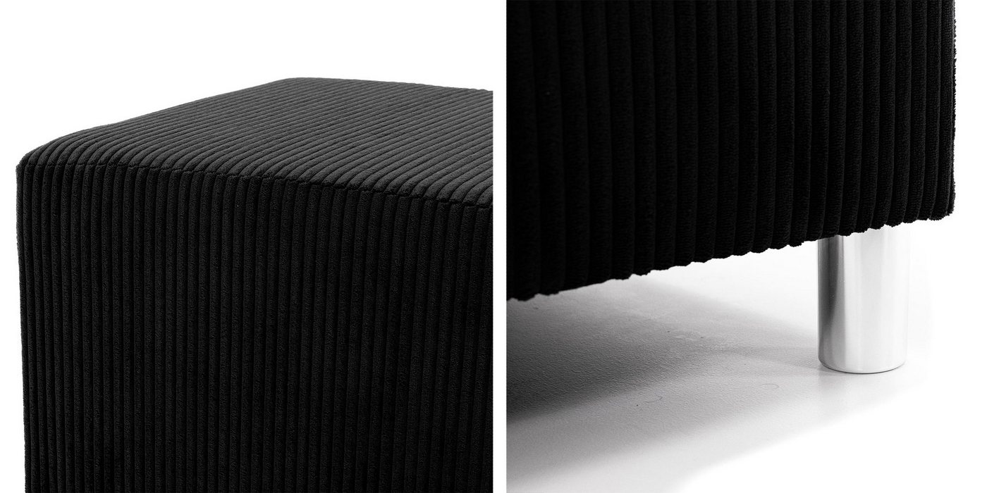 MIRJAN24 Polsterhocker Dover Cord, 65x56x42 cm – Bild 3 von 5