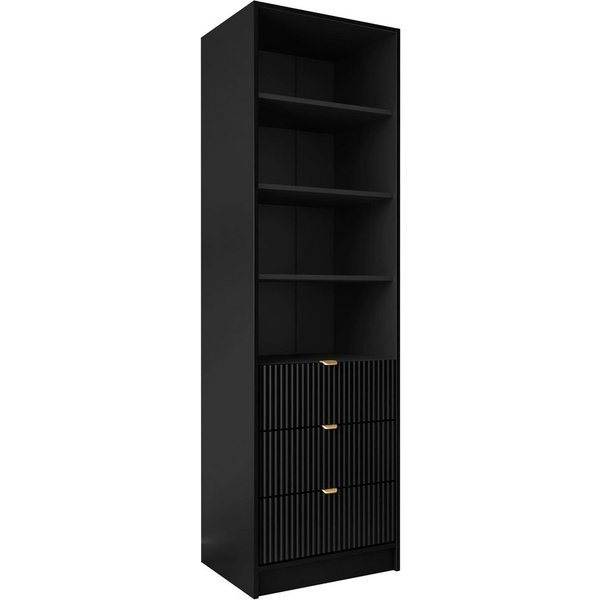 MIRJAN24 Regal Tireno 3SZ, Aluminiumgriffe in der Farbe Gold