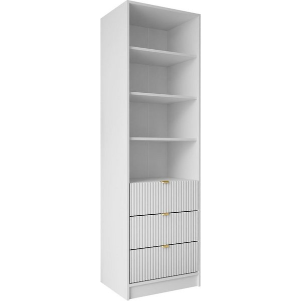 MIRJAN24 Regal Tireno 3SZ, Aluminiumgriffe in der Farbe Gold