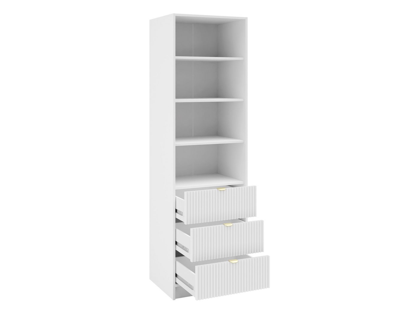 MIRJAN24 Regal Tireno 3SZ, Aluminiumgriffe in der Farbe Gold – Bild 3 von 5