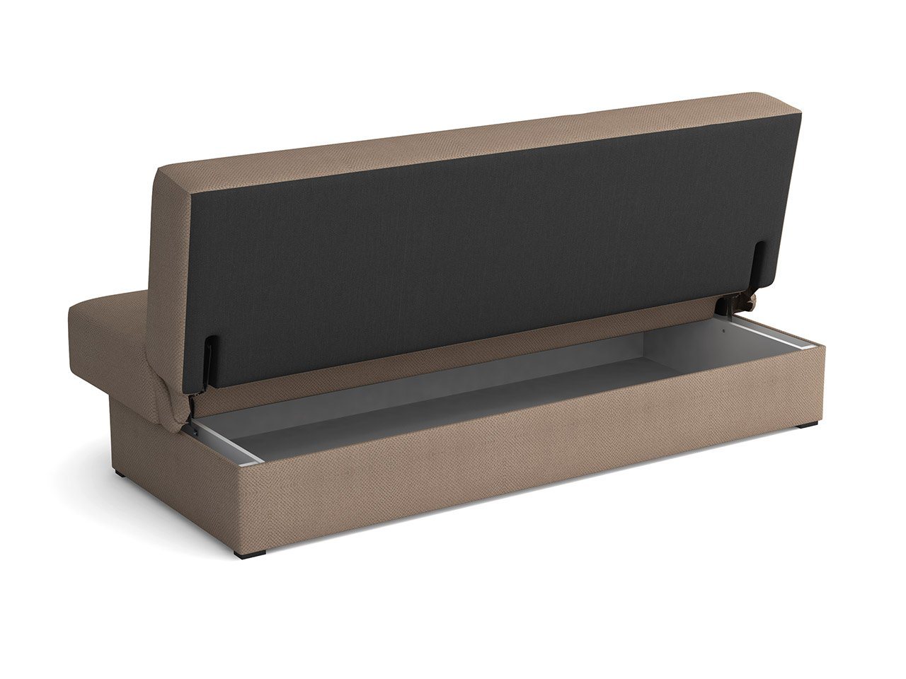 MIRJAN24 Schlafsofa Adela Mini Cord, mit Schlaffunktion und Bettkasten, Aufklappbar, Bonellfeder – Bild 4 von 5