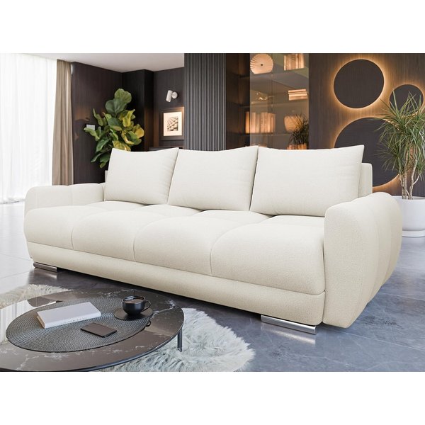 MIRJAN24 Schlafsofa Logo 3, mit Bettkasten und Schlaffunktion, Ausziehmechanismus DL, Wellenfeder