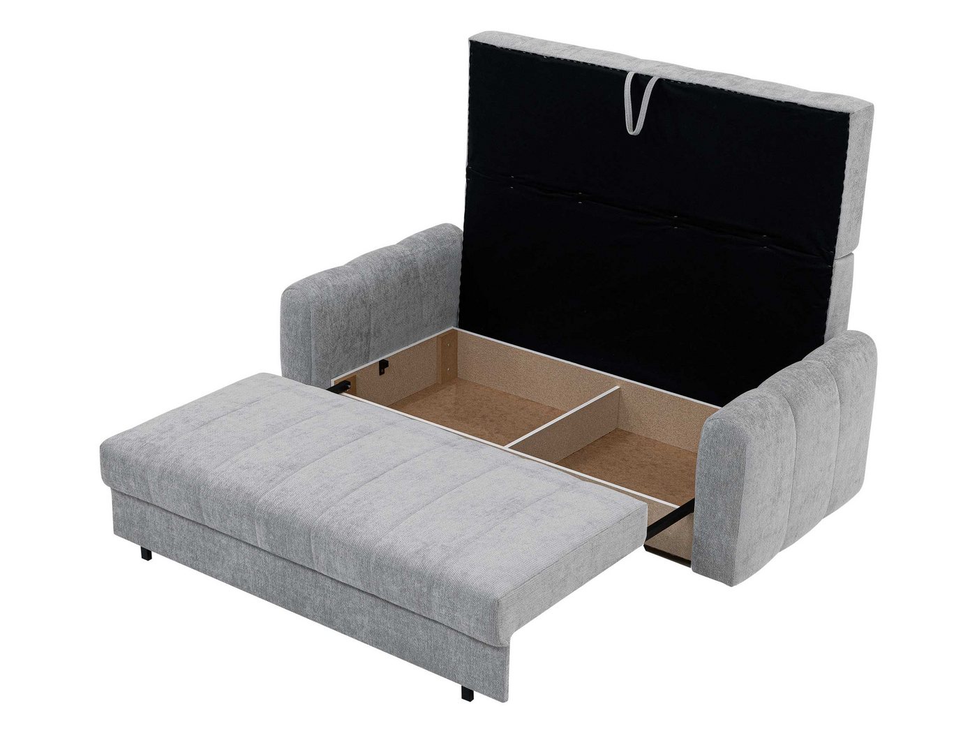 MIRJAN24 Schlafsofa Viva Moon IV, mit Bettkasten und Schlaffunktion, vier Sitzer, 188x98x85 cm, Wellenfeder – Bild 4 von 5