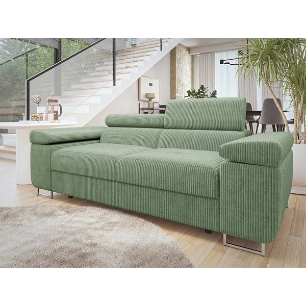 MIRJAN24 Sofa Torezio 2 Cord, Einstellbare Kopfstützen, 198x102x70-90 cm