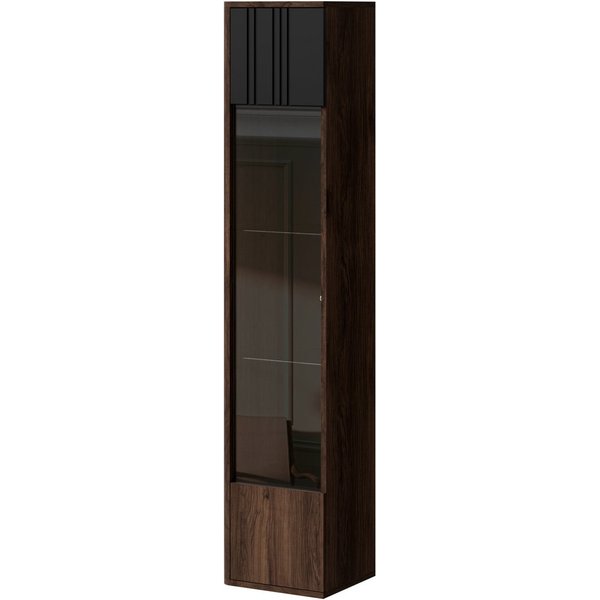 MIRJAN24 Vitrine Philippe (mit Drehtür) Gehärtetes Glas 4 mm, 36x31x164 cm