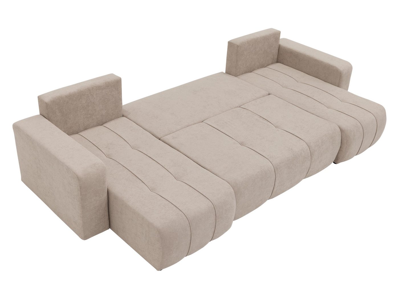 MIRJAN24 Wohnlandschaft Fetrinu U Boucle, mit Schlaffunktion und Bettkasten, U-Form, Dekokissen, 312x145x82 cm – Bild 4 von 5