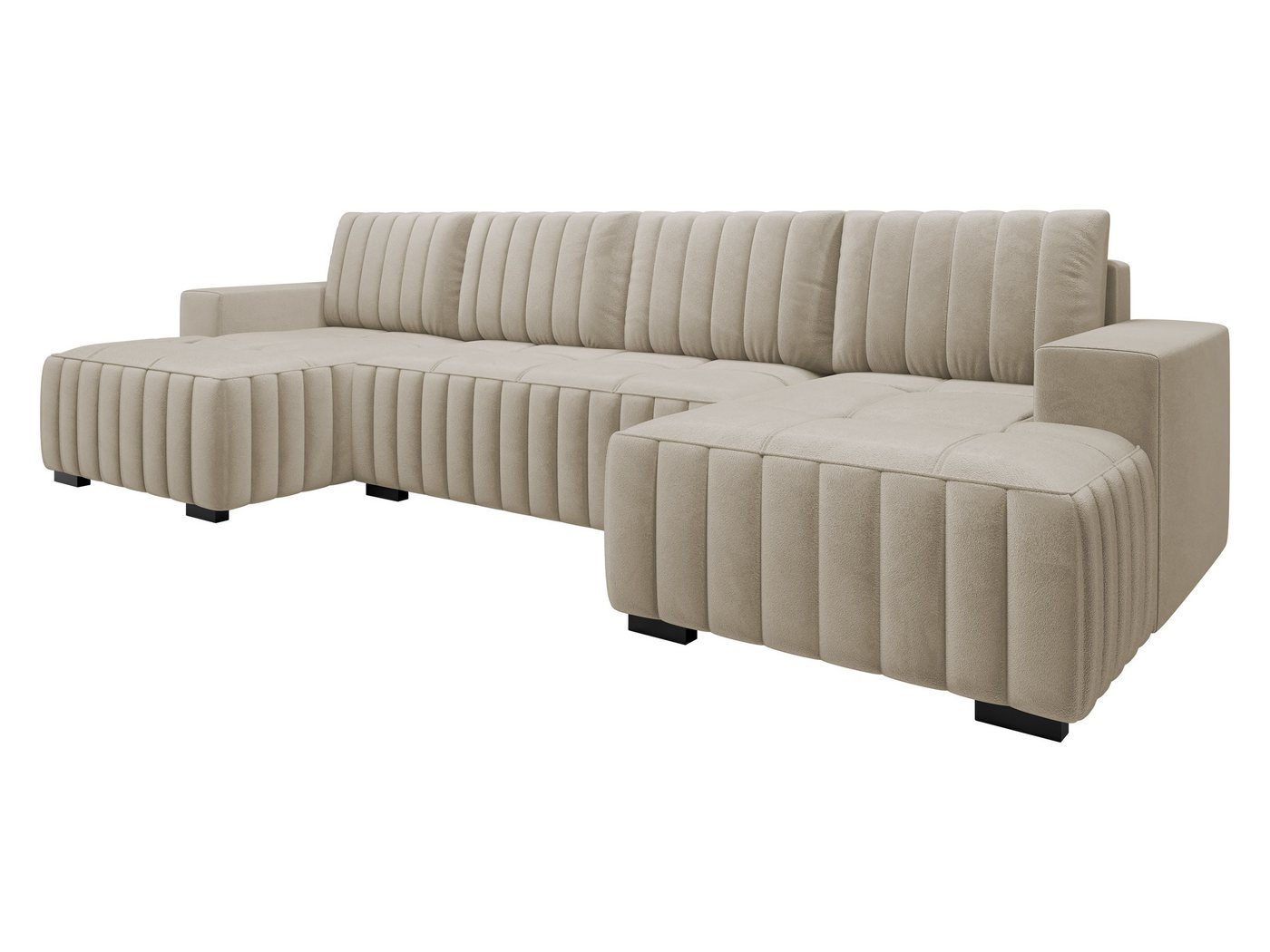 MIRJAN24 Wohnlandschaft Hugo U, mit Bettkasten und Schlaffunktion, Ausziehmechanismus DL, U-Form, 310x140x85 cm – Bild 2 von 5