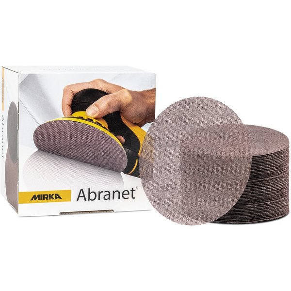 Mirka Schleifpapier Abranet Schleifgitter, (50 St), Ø 125mm für Holz, Spachtel, Lack, Kunststoff - Exzenterschleifer