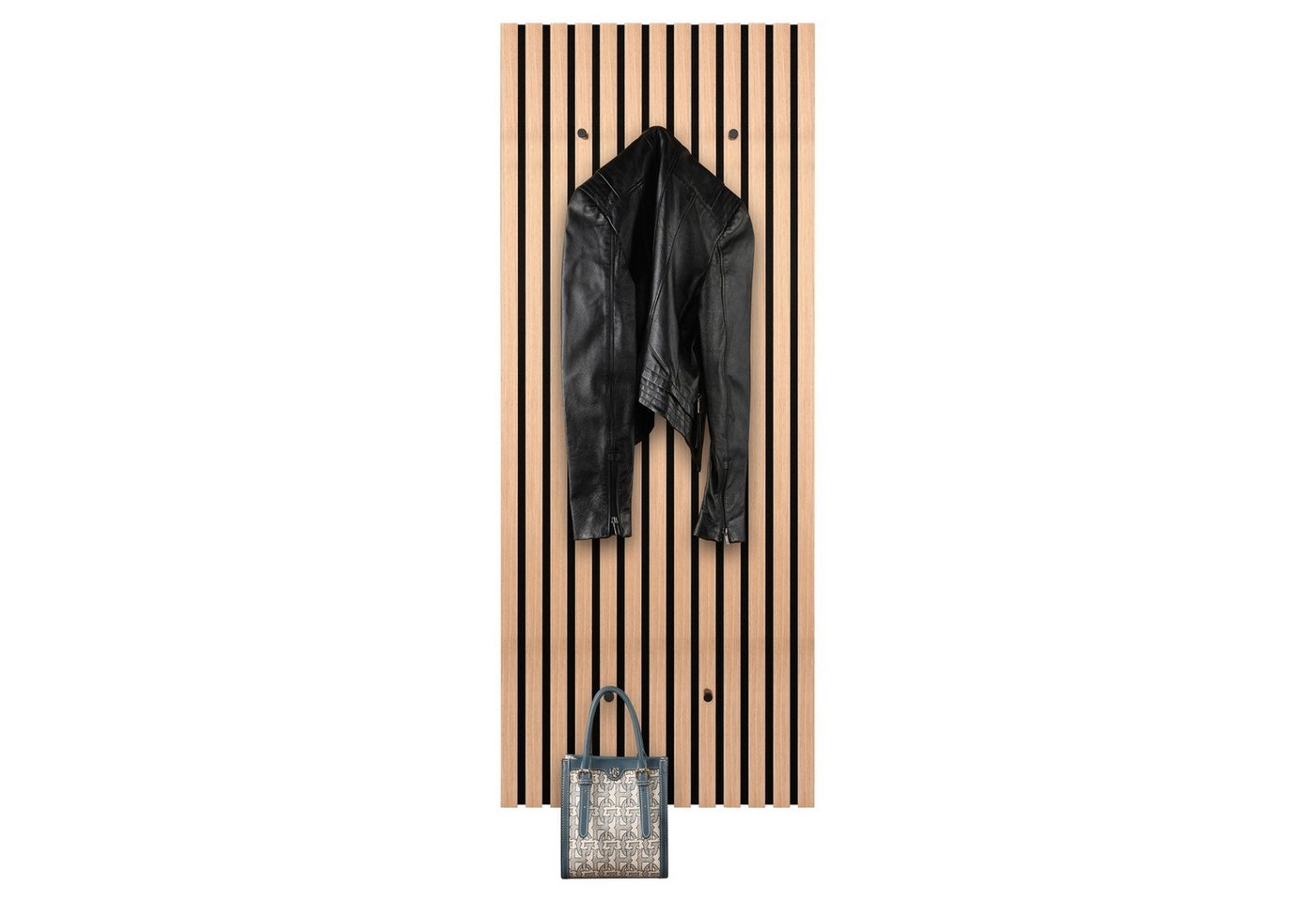MIRRORS AND MORE Garderobenpaneel GRACE, 50 x 125 cm, Artisan Eiche Dekor, mit 5 Haken – Bild 3 von 5