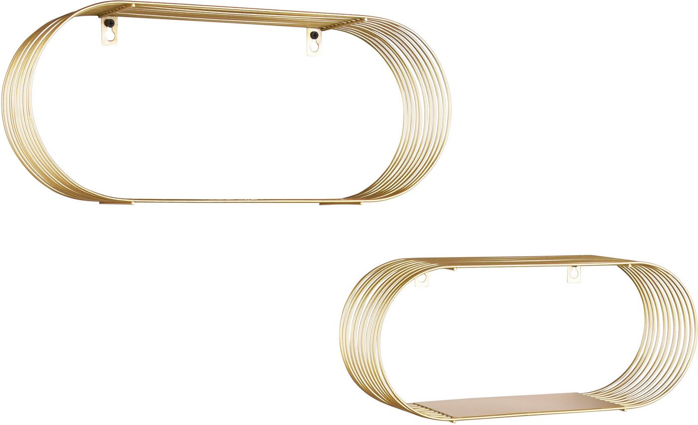MIRRORS AND MORE Wandregal Joyce, Set 2-tlg., Mit Metallstreben, Wandmontage – Bild 3 von 5