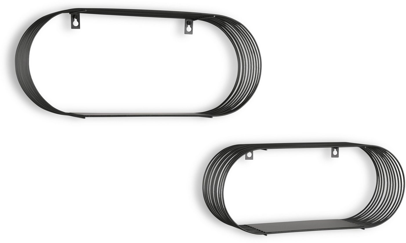 MIRRORS AND MORE Wandregal Joyce, Set 2-tlg., Mit Metallstreben, Wandmontage – Bild 5 von 5