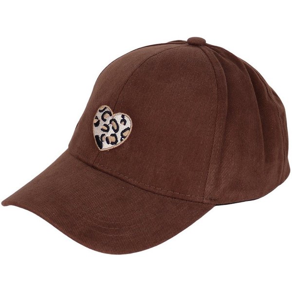 MIRROSI Baseball Cap Damen Baseballcap mit Leo-Herz Patch – verstellbare Cap etwas dickerer Stoff, Einheitsgröße für Herbst, Winter & Frühling