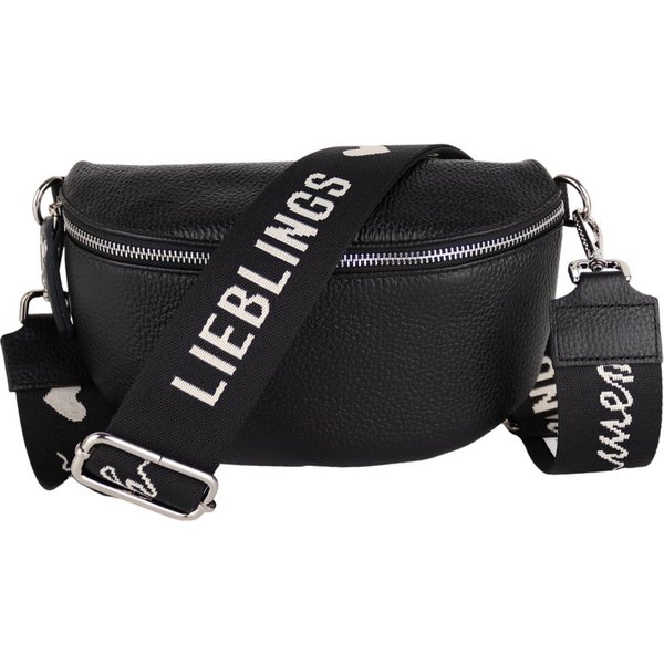 MIRROSI Bauchtasche Damen, Echtleder, Leder, Made in Italy, Umhängetasche, Brusttasche, (Schultertasche für jeden Anlass (1 Tasche & 2 Gurte), 3 Größen auswählb