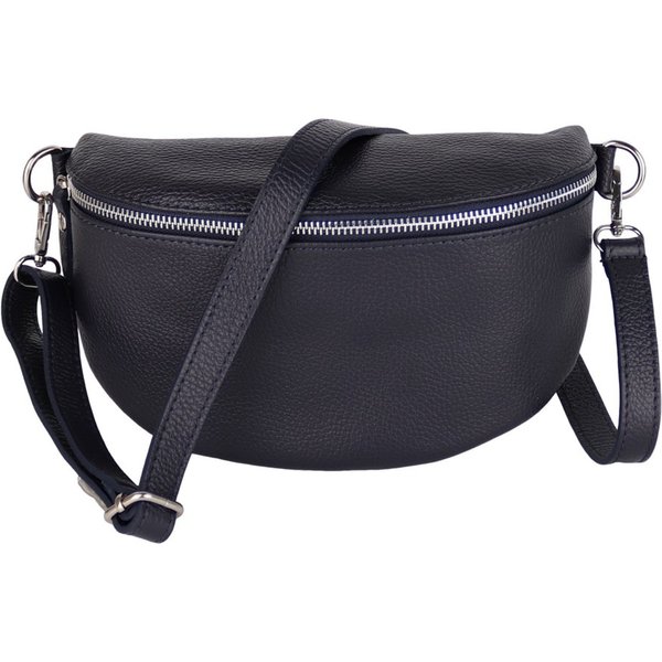 MIRROSI Bauchtasche Damen, Echtleder, Leder, Made in Italy, Umhängetasche, Brusttasche, (Schultertasche für jeden Anlass (1 Tasche & 1 Gurt), 3 Größen auswählba