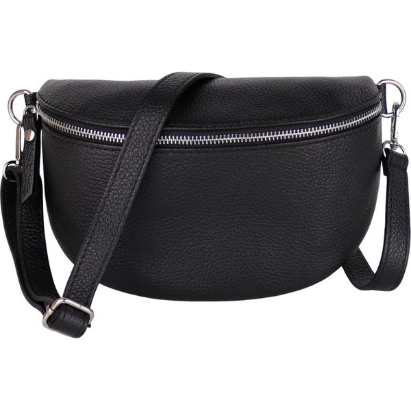 MIRROSI Bauchtasche Damen, Echtleder, Leder, Made in Italy, Umhängetasche, Brusttasche, (Schultertasche für jeden Anlass (1 Tasche & 1 Gurt), 3 Größen auswählba