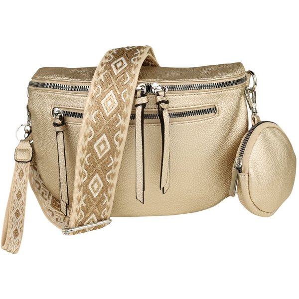MIRROSI Bauchtasche Damen Taschen, Umhängetasche, Brusttasche, 30x20x9cm Veganes Leder (Schultertasche für jeden Anlass, (dazu 1x Münzbeutel und 1x Schlüsselban