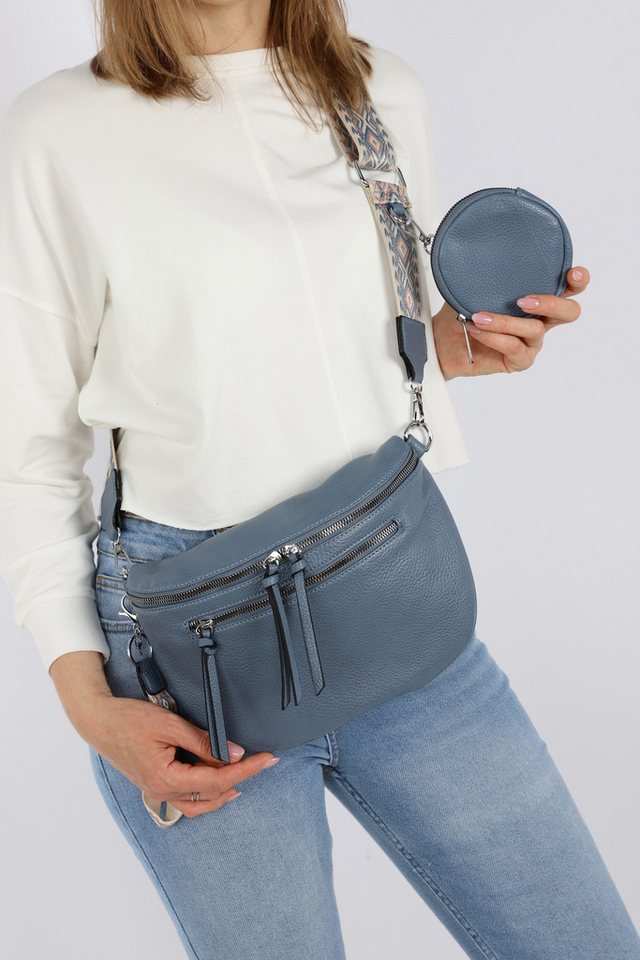 MIRROSI Bauchtasche Damen Taschen, Umhängetasche, Brusttasche, 30x20x9cm Veganes Leder (Schultertasche für jeden Anlass, (dazu 1x Münzbeutel und 1x Schlüsselban – Bild 3 von 3