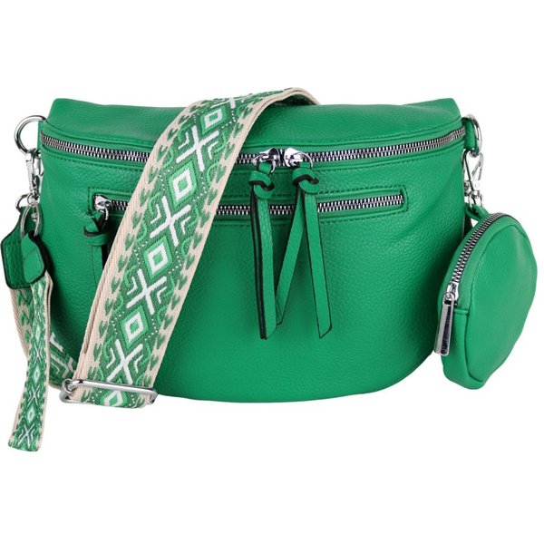MIRROSI Bauchtasche Damen Taschen, Umhängetasche, Brusttasche, 30x20x9cm Veganes Leder (Schultertasche für jeden Anlass, (dazu 1x Münzbeutel und 1x Schlüsselban