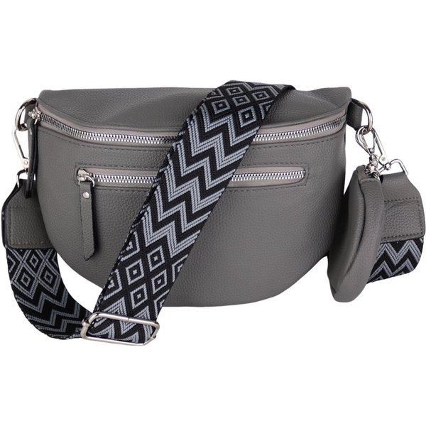 MIRROSI Bauchtasche Damen Taschen, Umhängetasche, Brusttasche, 27x19x9cm Veganes Leder (Schultertasche für jeden Anlass, inkl.1x Münzbeutel), Crossbody Bag, Boh
