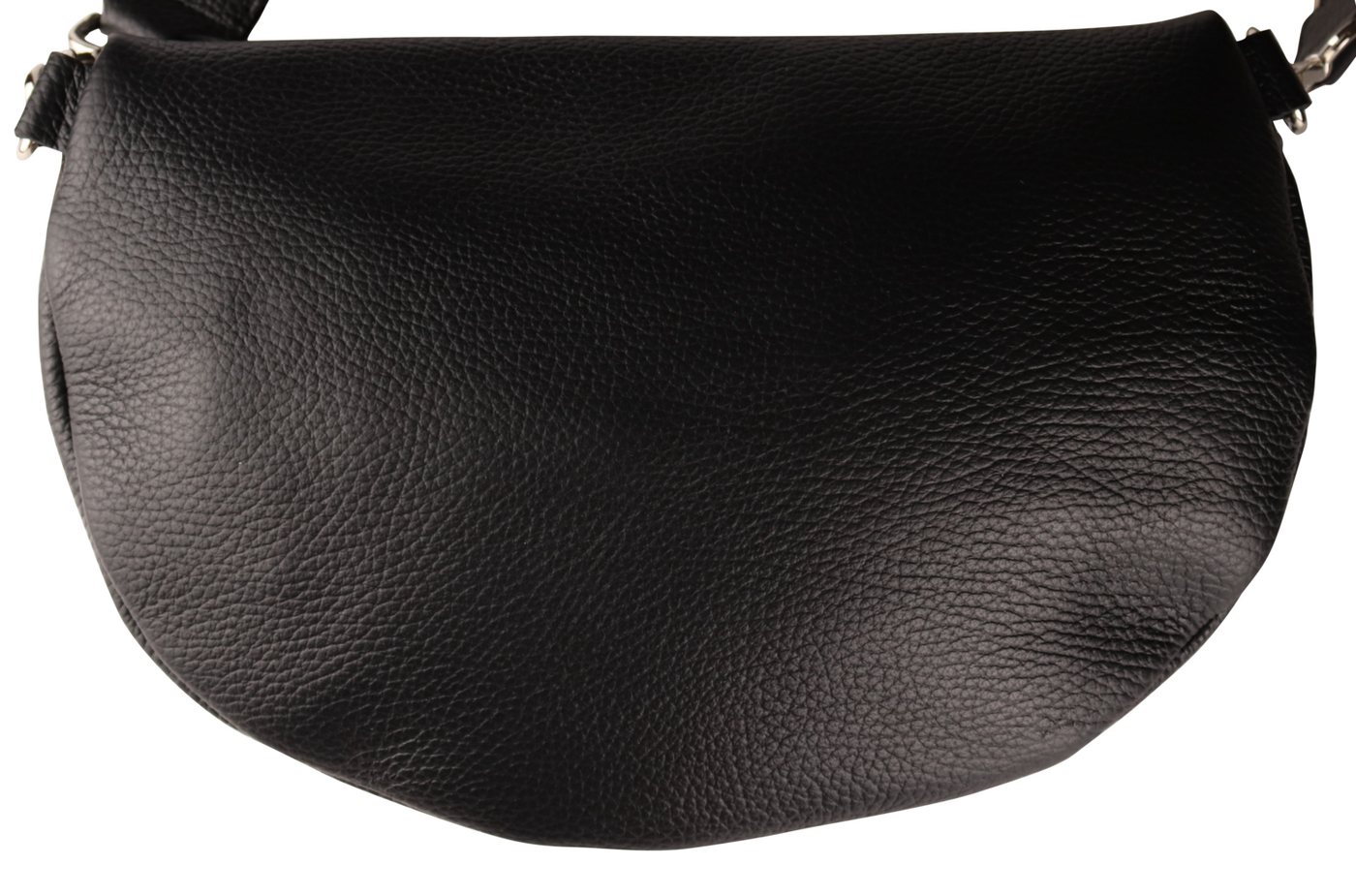 MIRROSI Bauchtasche Damen, Echtleder, Made in Italy, Umhängetasche, Brusttasche, (Schultertasche für jeden Anlass (1 Tasche & 1 Gurte), Crossbody Bag, Schwarz,  – Bild 3 von 4