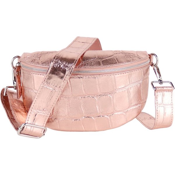MIRROSI Bauchtasche UNISEX, Echtleder, Leder, Made in Italy, Umhängetasche, Brusttasche, (Schultertasche für jeden Anlass, 2 Größen auswählbar), Crossbody Bag, 