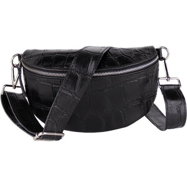 MIRROSI Bauchtasche UNISEX, Echtleder, Leder, Made in Italy, Umhängetasche, Brusttasche, (Schultertasche für jeden Anlass, 2 Größen auswählbar), Crossbody Bag, 